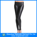 Hochwertige kundenspezifische Damen Strumpfhosen Fitness Sexy Leder Legging